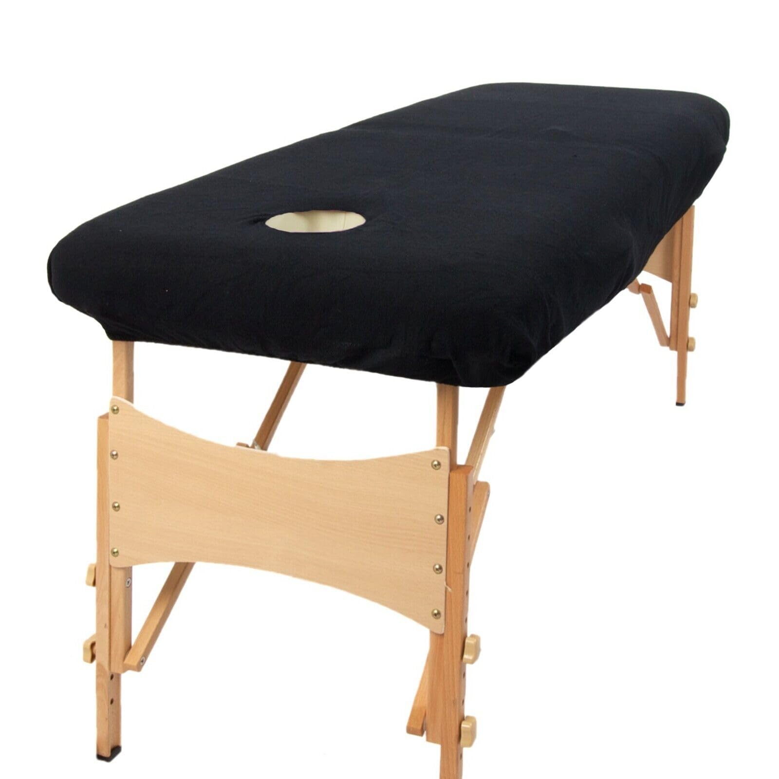 aztex Classic Massage Table Cover with Face Hole, Polycotton Elasticated Fit Beauty Bed Cover
