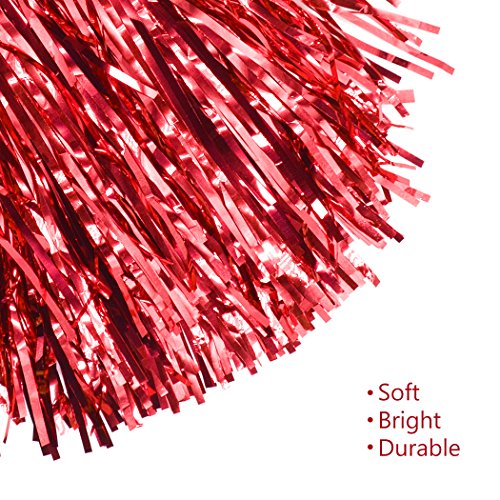 image for Creatiee 1 Dozen Premium Cheerleading Pom Poms, 12Pcs Hand Flowers Che