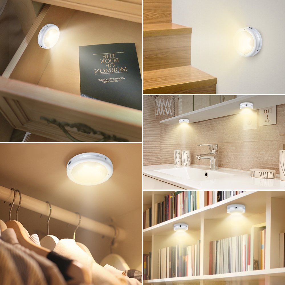 Led Puck Lights Solmore Wireless Led Puck Lights Battery Operated Kitchen Under Cabinet Lighting With Remote Control Battery Powered Dimmable Closet Light Under Counter Lights Night Light 6 Pack Office Lighting Under Cabinet Lights Maklair De