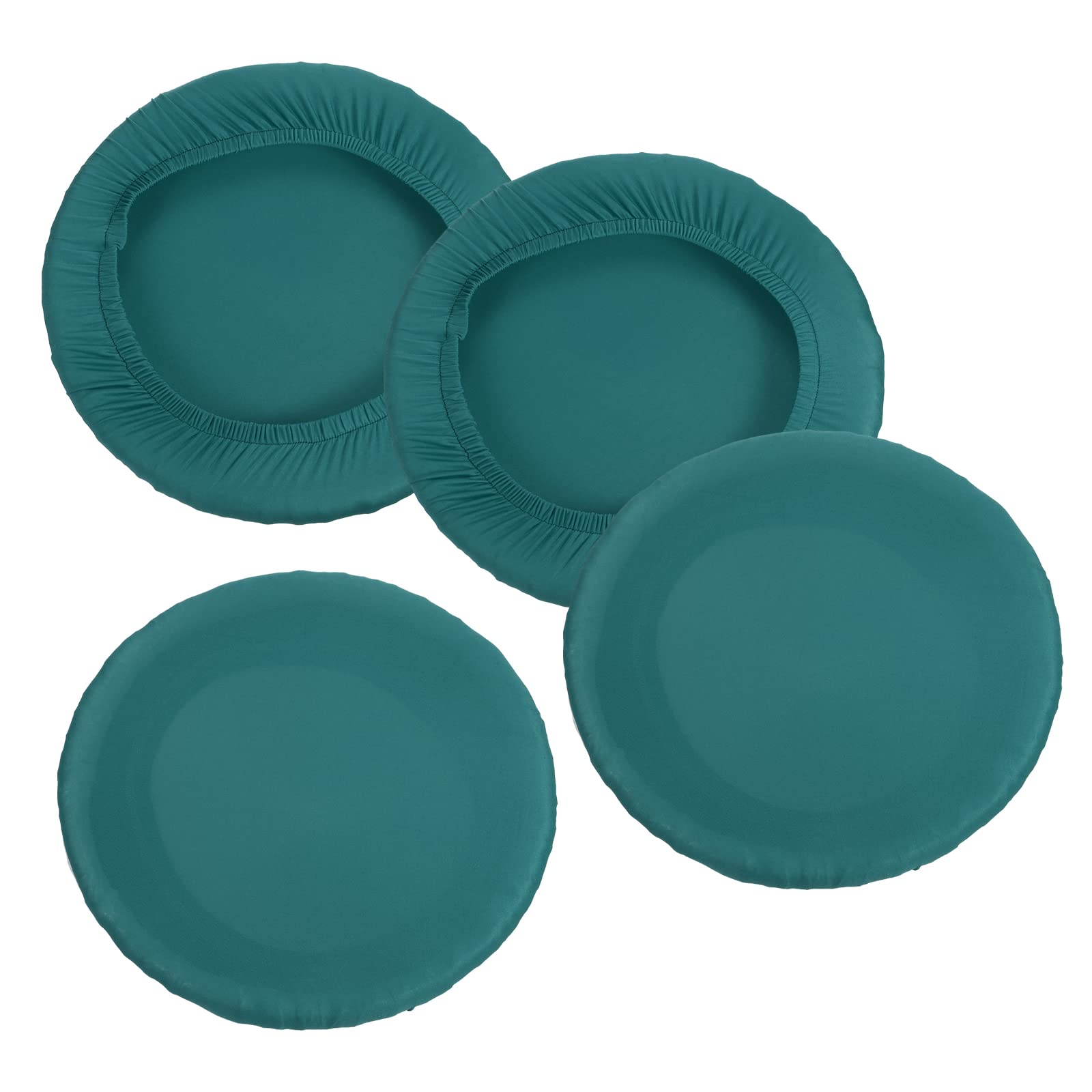 PATIKIL 9.5" Round Bar Stool Cover, 4 Pack Washable Elastic Stool Cover for Diameter 11"-13" Chair, Emerald Green