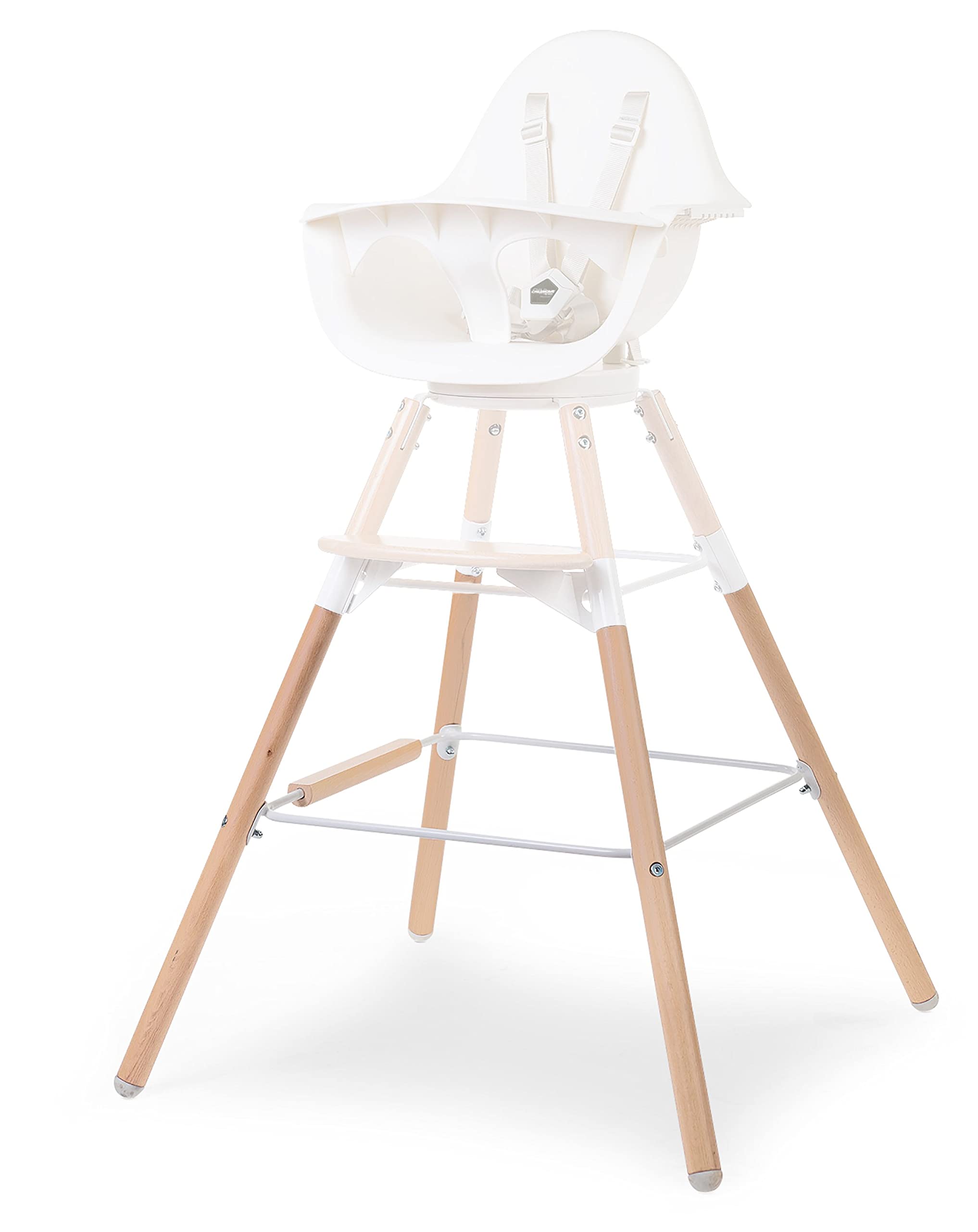 CHILDHOME, Extra Long Leg Set for Evolu 2 Baby High Chair, adapts to a 90cm high Kitchen Island or bar, Footrest, Beechwood, Easy to Assemble, Colour Natural