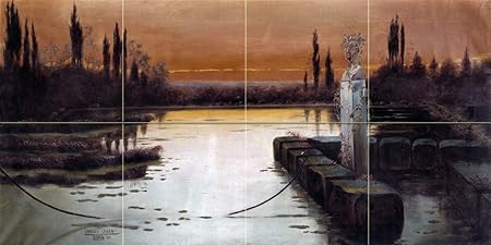 Tile Mural Evening Mood In The Pontine Marshes Landscape Water