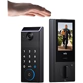eufy Security Video Smart Lock FamiLock S3 Max with Palm Vein Recognition | Internal Video Screen, BHMA Grade 1, Keyless Entry Front Door Lock, WiFi Deadbolt+2K HD Doorbell Camera,16GB Built-in Storage
