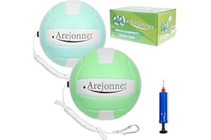 Arejonner Tetherball, 2 Pcs Tether Balls and Rope Set,Replacement Tetherball with Ball Pump for Adults Backyard Outdoors