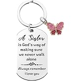 Keniot Gift for Sister, Sister Birthday Christmas Valentines Day Gifts keychain from Brother