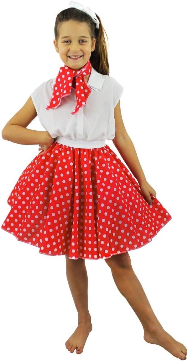 red polka dot skirt outfit