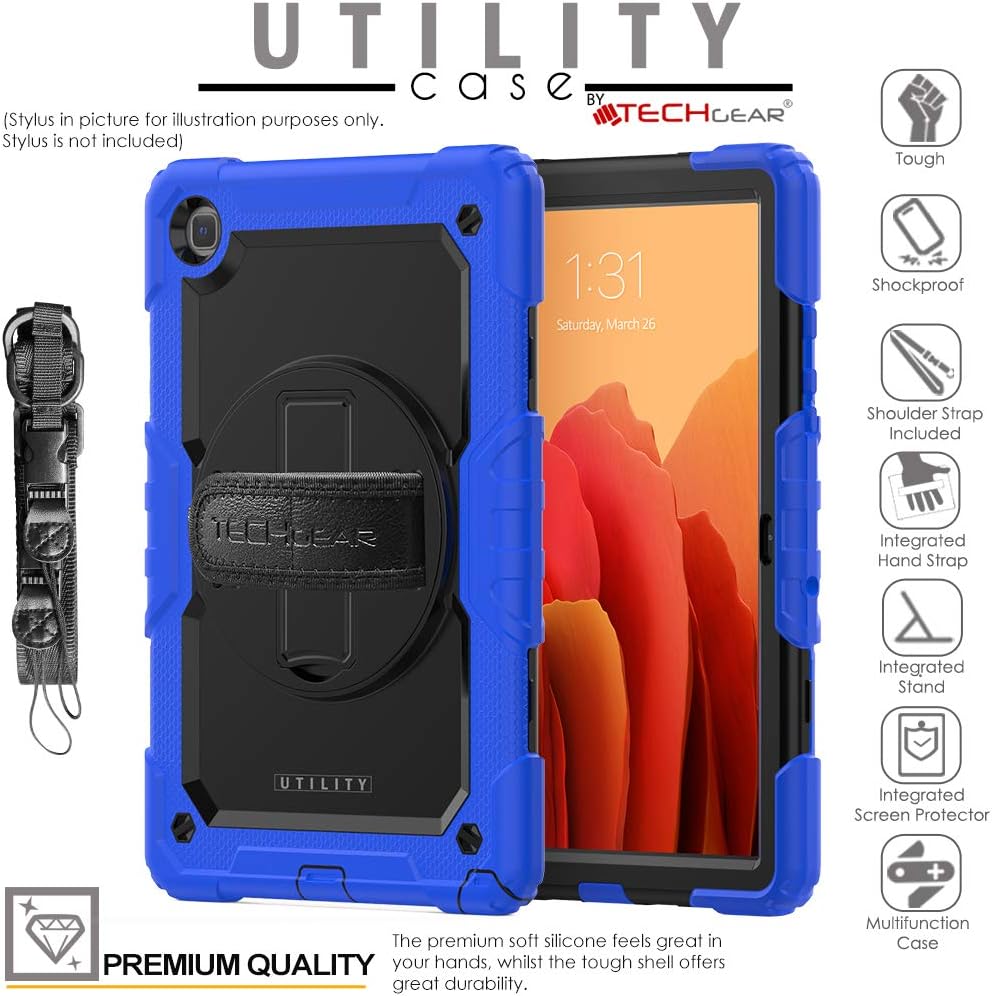 TECHGEAR UTILITY Case fits Samsung Galaxy Tab A7 10.4" (SM-T500 / T503 / T505 / T509) Tough Rugged HEAVY DUTY Armour Shockproof Impact Case with 360 Rotating Stand - Image 3