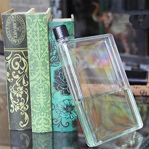 BALANSOHO A5 Memo Paper Bottle Flat Portable Notebook Water Bottle BPA Free for School Activity Outdoor Sports