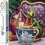 Dylan's Cabin DIY 5D Diamond Painting Kits for Adults,Full Drill Embroidery Paint with Diamond for Home Wall Decor（Dragon/12x16inch)