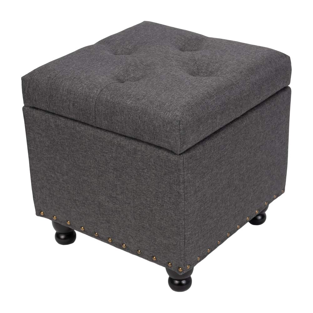 Buy GOOD & GRACIOUS Storage Ottoman Cube, 17.3 Inch Tufted Square