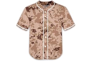 Slvriog Kids Baseball Jersey Button Down Toddler Jersey for Boy Girl Personalized Plain Sports T-Shirts 4-7Years