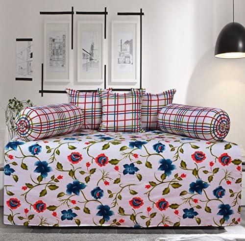 100% Cotton Home Décor Bedding Set Of 6 Floral Single Bed Sheet Set Diwan Gift