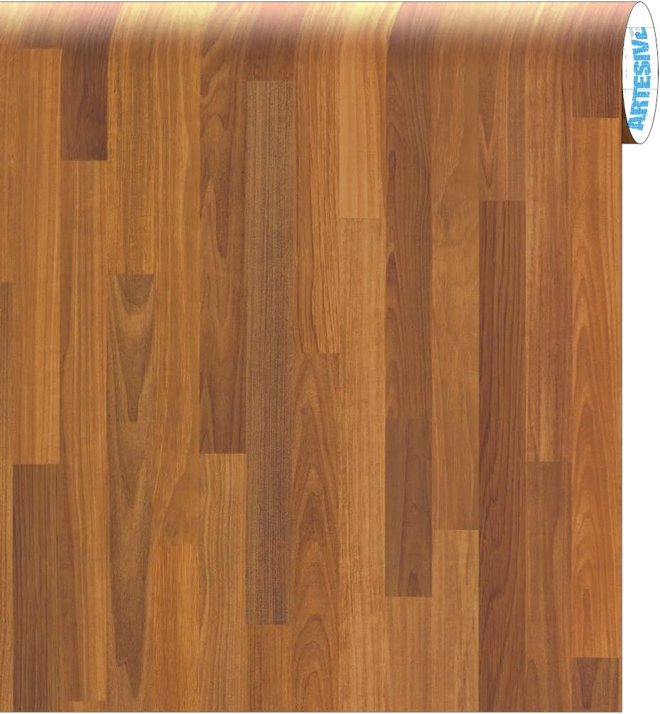 ARTESIVE TEC-019 Shabby Fire Multiwood Warm Color 60 cm x 2,5mt. (23.6 in x 8.20 ft)- Woodgrain Effect Self Adhesive Vinyl Film for home interior decoration, furnitures, door and all smooth surfaces
