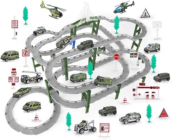 slot car and train set