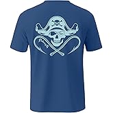 Palmyth Men's Fishing Shirt Short Sleeve T-Shirt Sun Protection UV UPF 50+ Tee