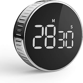 Digitaler Küchentimer mit Magnethalterung, HOMMINI Küchenwecker LCD-Bildschirm, Kurzzeitmesser Eieruhr, Ideal zum Kochen, Backen, Studieren usw
