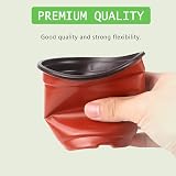 Augshy 40 Pcs 4 Inch Plastic Plant Nursery Pots Red for Seedling Transplanting view 4