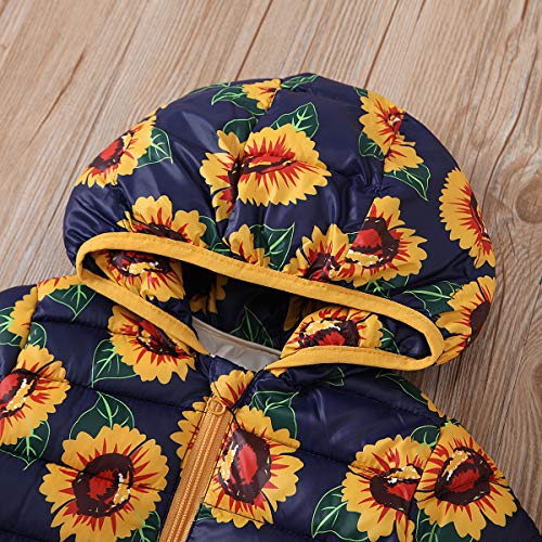 RAISEVERN Kleinkind Baby Kinder Blumenmäntel Little Boy Girl Winter Kapuzenjacke Dick Halten Sie den warmen Oberbekleidungsmantel für 0-3 Jahre