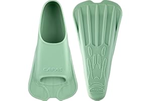 CAPAS Swim Training Fins Comfortable Silicone Lap Swimming Floating Flippers Short Blade Build Leg Strength