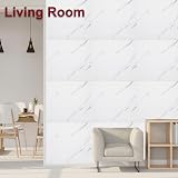 sourcing map 20pcs Peel Stick Marble Tiles 12"x12" PVC Waterproof Backsplash view 5