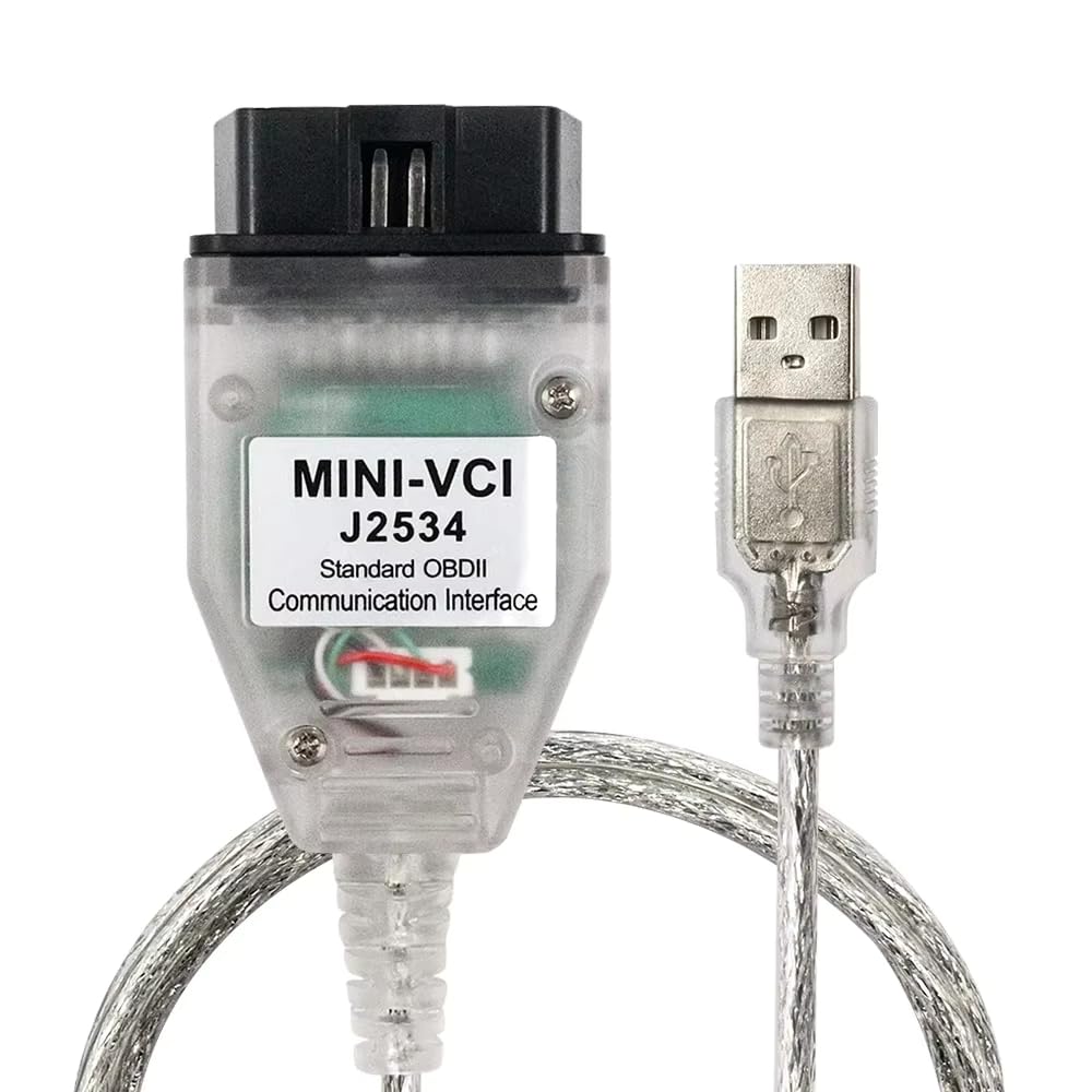 Photo 1 of PARANNIC Mini VCI J2534 Cable V18.00.008 Latest Version, OBD2 Cable Connector Scanner Adapter Fit for TIS Techstream Programming Diagnostic Cable, Support Win XP WIN7 WIN10