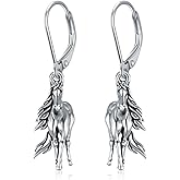 PELOVNY Animal Dangle Earrings Sterling Silver Hypoallergenic Moss Agate Crystal Moonstone Earrings Bee Butterfly Dolphin Peacock Phoenix Jewelry Birthday Christmas Gifts for Women