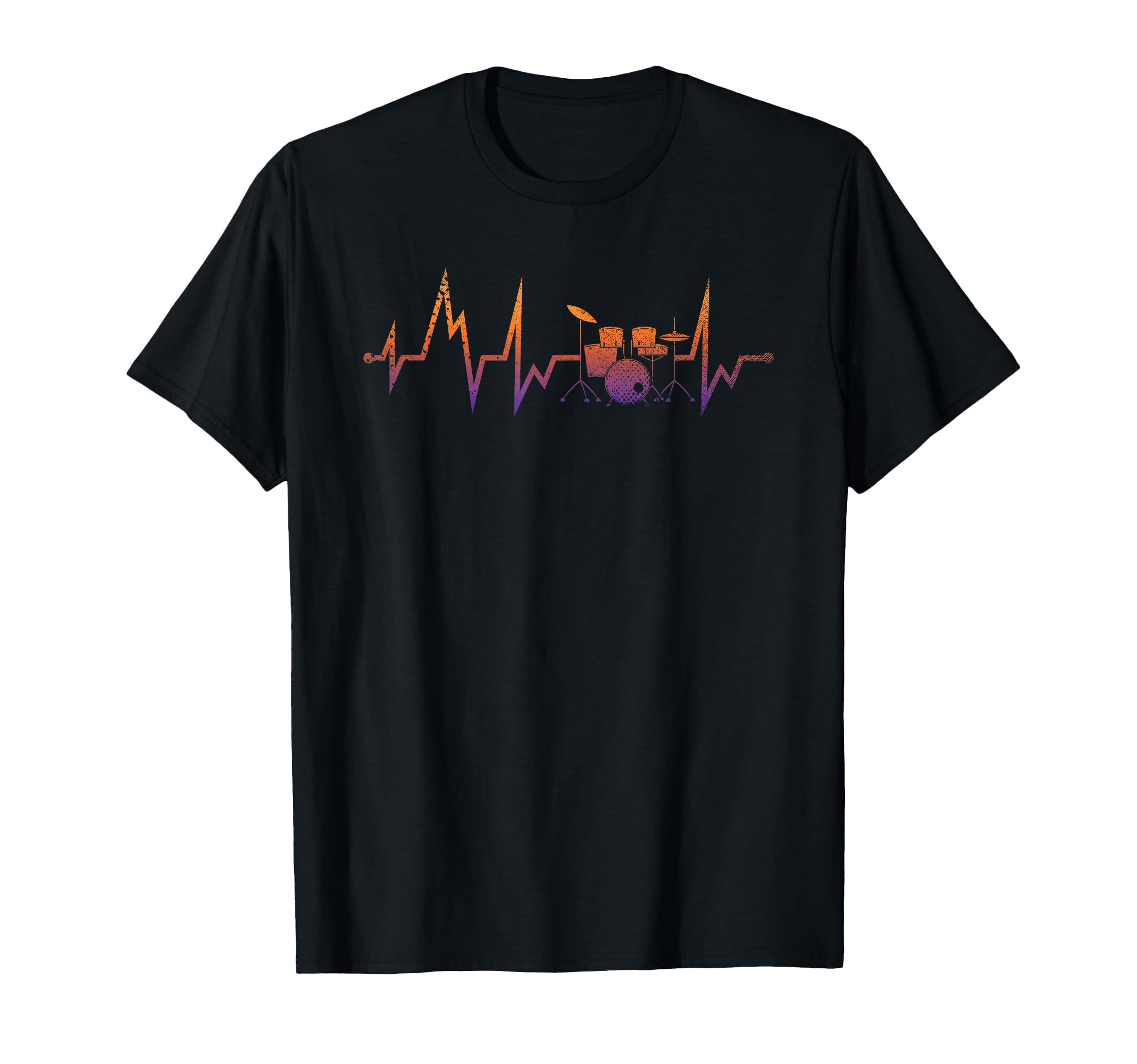 Music Drummer Heartbeat Musician Percussion Drum Set Drums T-Shirt