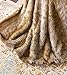 Lindsey Home Fashion Faux Fur Throw, Blankets for Bed Super Soft Fiber, Mink, Wolf, Bear, Coyote, 60
