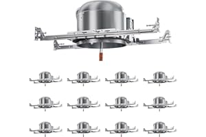 Anyhome 12 Pack 6 Inch Recessed Lighting Housing, 2024 Version IC Rated & Air Tight Can Light Housing New Construction, Recessed Retrofit Downlight Housing, TP24 Connector, ETL Listed
