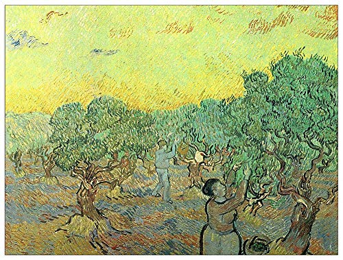 ArtPlaza TW91156 Van Gogh Vincent Olive pickers in a grove Decorative Panel, Wood MDF, Multicolour, 80x60 Cm