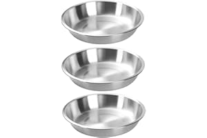 Stackable Stainless Steel Pie Pans 3PCS, 9.5 Inch Pie Baking Dish for Kitchen Oven Safe