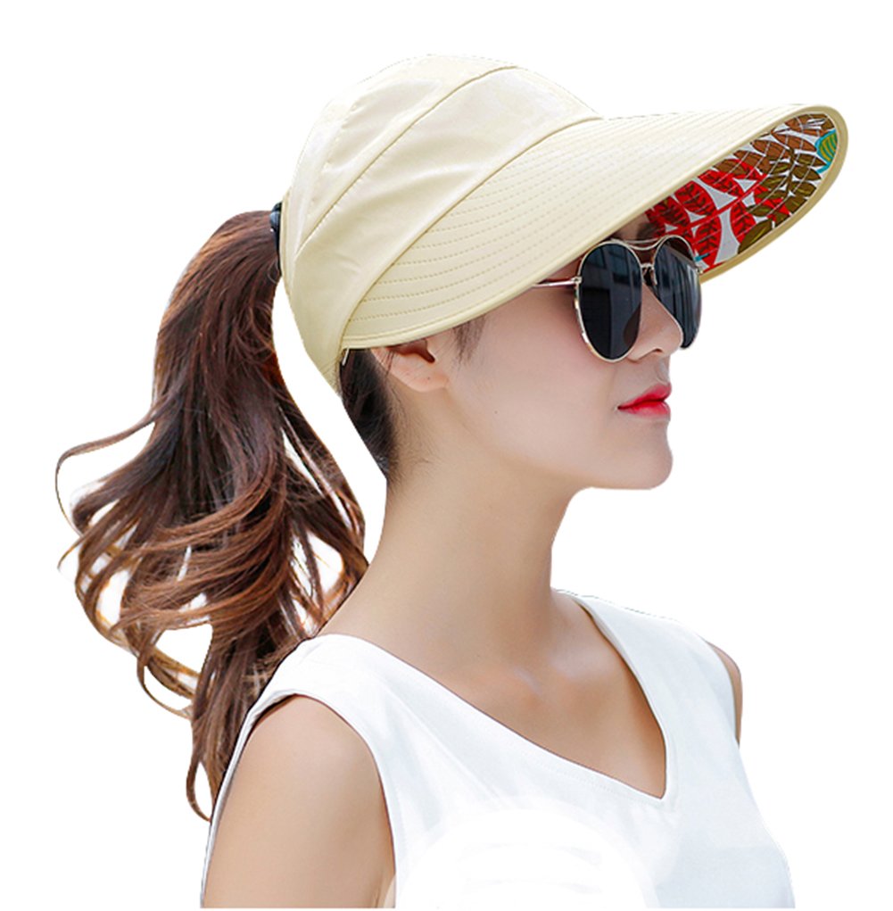 Wide Brim Sun Hats Summer Beach Visor Cap AntiUV UPF 50+ Floppy