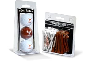 Team Golf NCAA Logo Imprinted Golf Balls (3 Count) & 2-3/4" Regulation Golf Tees (50 Count), Multi Colored