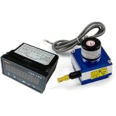 CALT 1 Meter 1000mm Stroke Linear String Pot Encoder Sensor 6 Digit Digital Meter Counter Display pushpull ABZ 3 Signals 5-26V DC