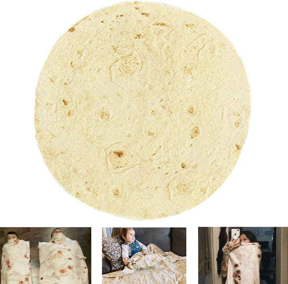 FOONEE Novelty Burrito Blanket, Comfort Microfiber Tortilla Blanket Giant Human Burrito