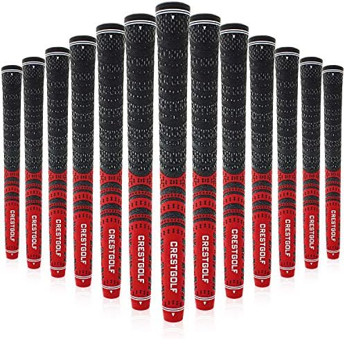 Multi -Compound Golf Grips, Standard/Mid Size All-Weather Control Thread Technology Rubber Combine with Carbon Yard, Anti-Slip-Set of 13 Multi -Compound Golf Grips, Standard/Mid Size All-Weather Control Thread Technology Rubber Combine with Carbon Yard, Anti-Slip-Set of 13