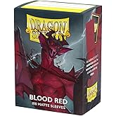 Arcane Tinmen Dragon Shield Sleeves – Matte: Blood Red 100CT - MTG Card Sleeves are Smooth & Tough - Compatible with Pokemon 