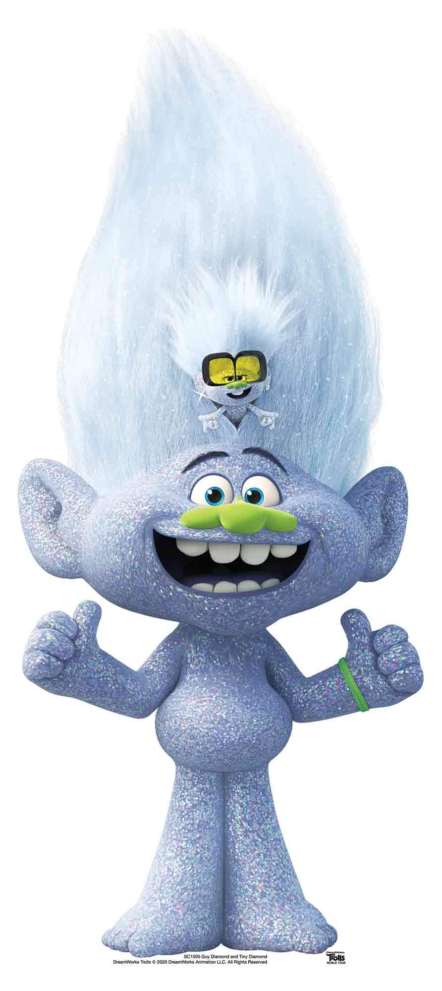 SC1505 Star Cutouts MINI Diamond Guy with Tiny Great for Trolls Fans Height 91cm Width 41cm
