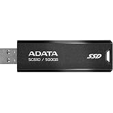 ADATA SSD External 500GB SC610 Read Speed 550MB/s USB 3.2 Gen 2 USB-A SC610-500G-CBK/RD