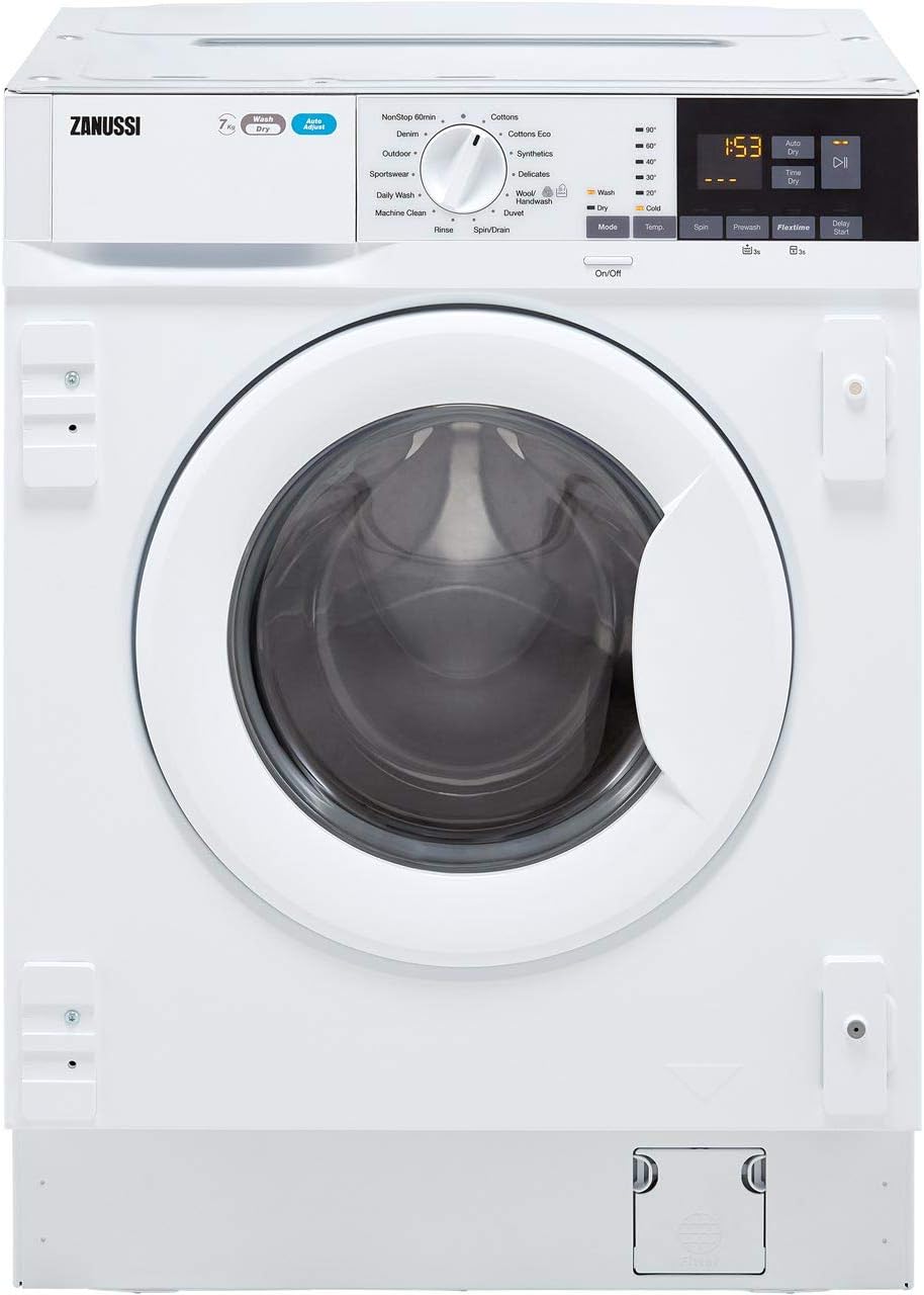 Zanussi 7kg Wash 4kg Dry 1600rpm Integrated Washer Dryer White