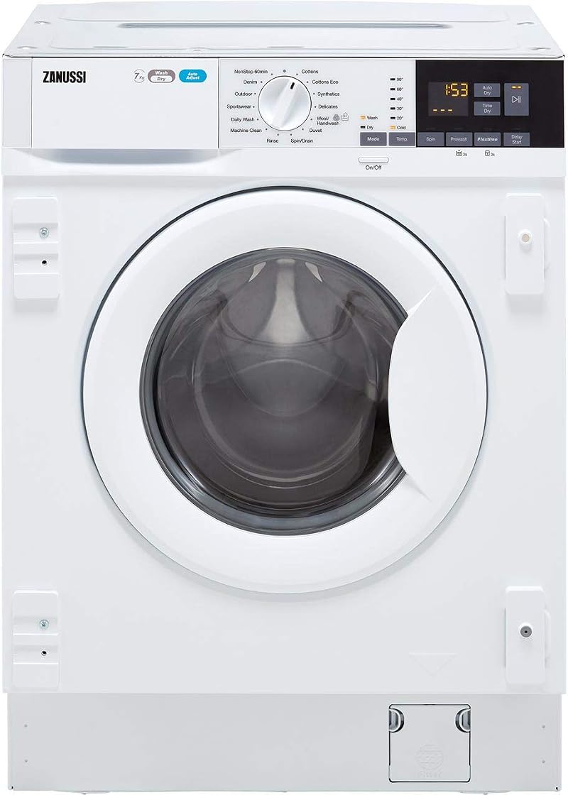 Zanussi 7kg Wash 4kg Dry 1600rpm Integrated Washer Dryer White