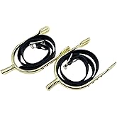QualiTime English Equestrian Riding Spurs with Leather Straps for Women, Zinc Alloy Chrome Plated Bumper Spurs, Prince of Wales Spurs with Rhinestone, 1 Pair