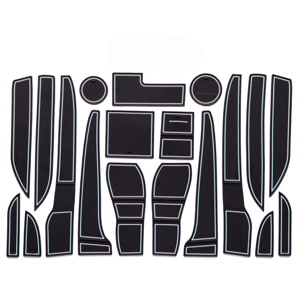 LFOTPP Non-Slip Rubber Mats for Mokka X, Car Gate Slot Pad Mat Cup Holder Armrest Center Consoles Interior Decoration 20 pcs White