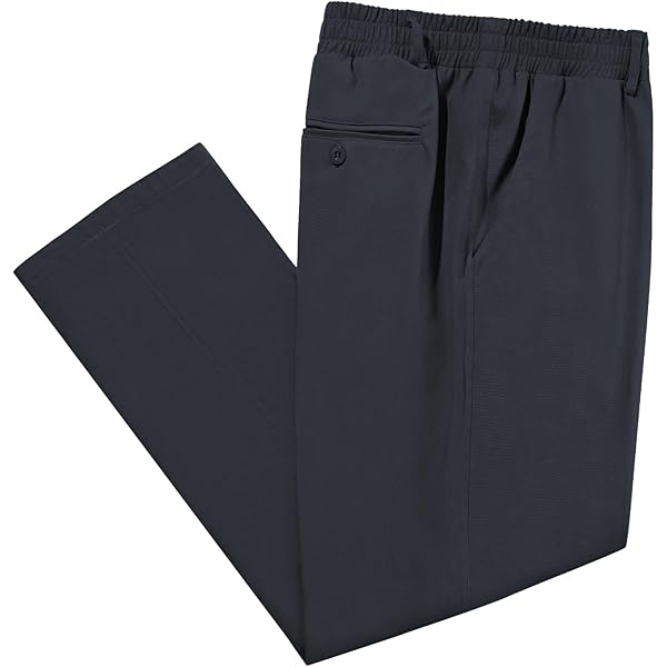 LETAOTAO Mens Big and Tall Full Elastic Waist Pants Stretch Slacks