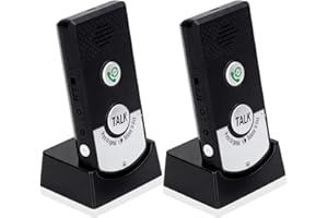 2 Way Voice Intercom, 1000m Long Range Wireless Doorbell Chime System Unit Rain Proof Communication Intercomunicador with Rec
