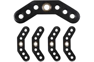 Huntingdoor 5 PCS Leather Bow Yoke with Metal Grommet Bow Sling Strap Leather Yoke Bracket Mount for Compound Bow Wrist Sling Black/Brown (Black)