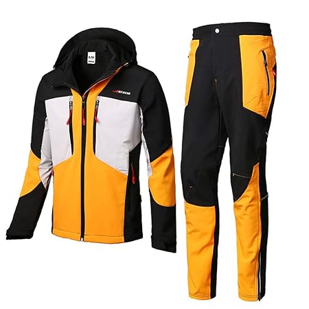 Regenanzug für Männer Wiederverwendbare Regenbekleidung (Regenjacke und Regenhosen-Set) Erwachsene Wasserdicht Regendicht Win