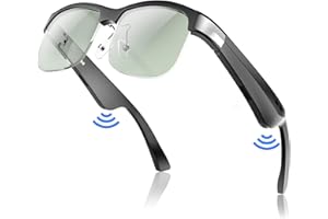 GAXABI Smart Glasses, Polarized Bluetooth Sunglasses, Built-in Mic & Speakers, Voice Assistant, UV Protection, Bluetooth Glasses for Office, Driving, Cycling Outdoor Sports