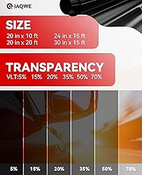 IAQWE Car Ceramic Window Tint 36" in x 15'Ft with