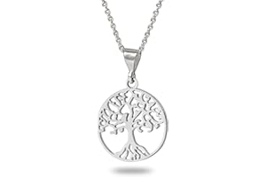 925 Sterling Silver Celtic Tree of Life Necklace - Family Tree Pendant Yggdrasil with Chain 20"- Viking Norse Jewelry for Wom